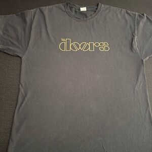 Retro black The Doors classic graphic band tee sz L (?)